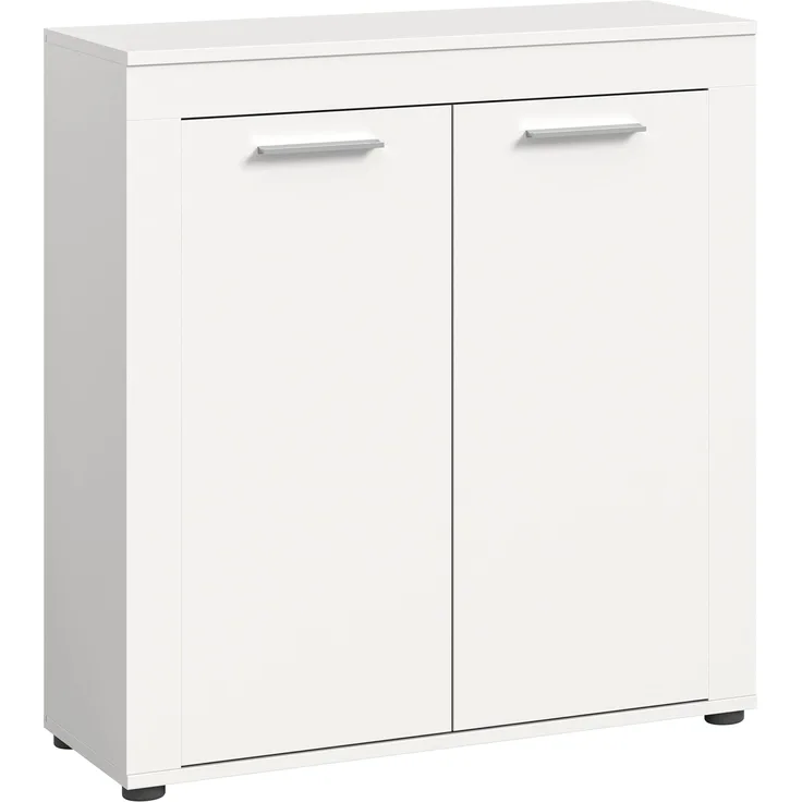 xonox. home Wohnen Jam X8BA9T20 Highboard Hochkommode Wohnzimmerschrank Hochschrank in weiß Melamin, ca. B/H/T: 80 x 88 x 35 cm