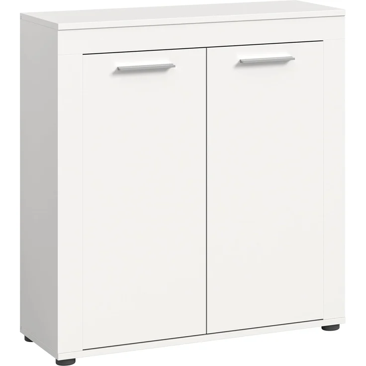 xonox. home Wohnen Jam X8BA9T20 Highboard Hochkommode Wohnzimmerschrank Hochschrank in weiß Melamin, ca. B/H/T: 80 x 88 x 35 cm