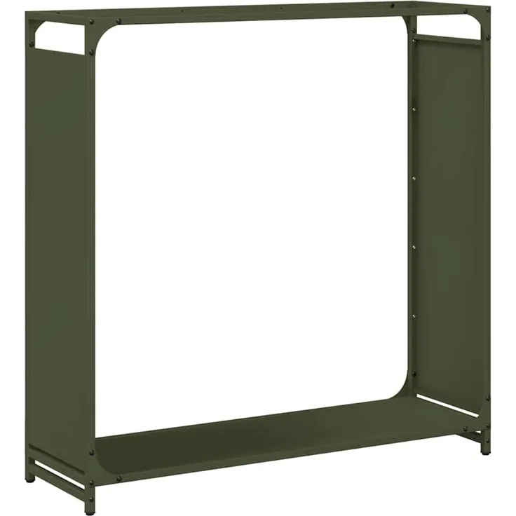 vidaXL Brennholzregal Olivgrün 90x28x90 cm Kaltgewalzter Stahl 864218