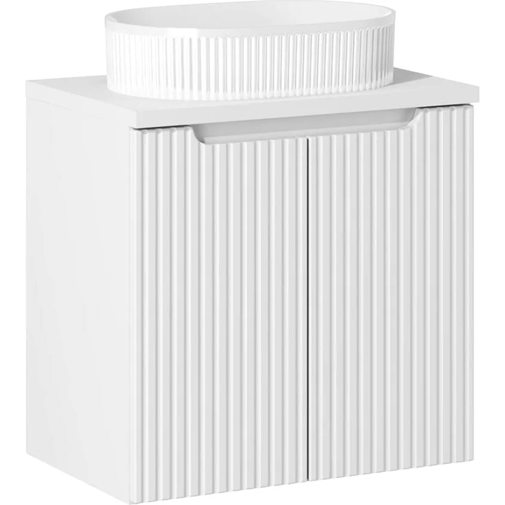 Waschtischunterschrank 60 cm, weiß, NEWPORT-56-WHITE – Bild 10