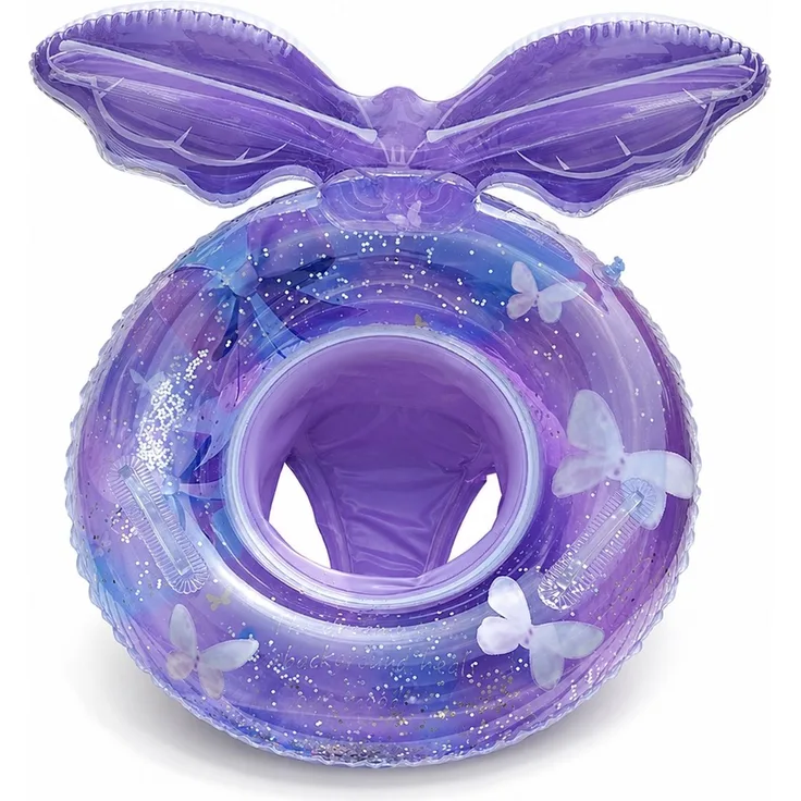 Aufblasbarer Kinder-Schwimmsitz mit Rückenlehne und Griffen, Lila