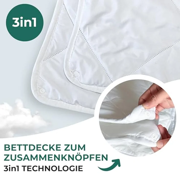 KNERST Microfaserbettdecke Mikrofaserbettdecke Sommerdecke Ganzjahresdecke 135x200, 155x220, uvm, Füllung: Klimafaser-Polyesterfüllung, Allergikerfreundlich, atmungsaktiv, temperaturausgleichend – Bild 4