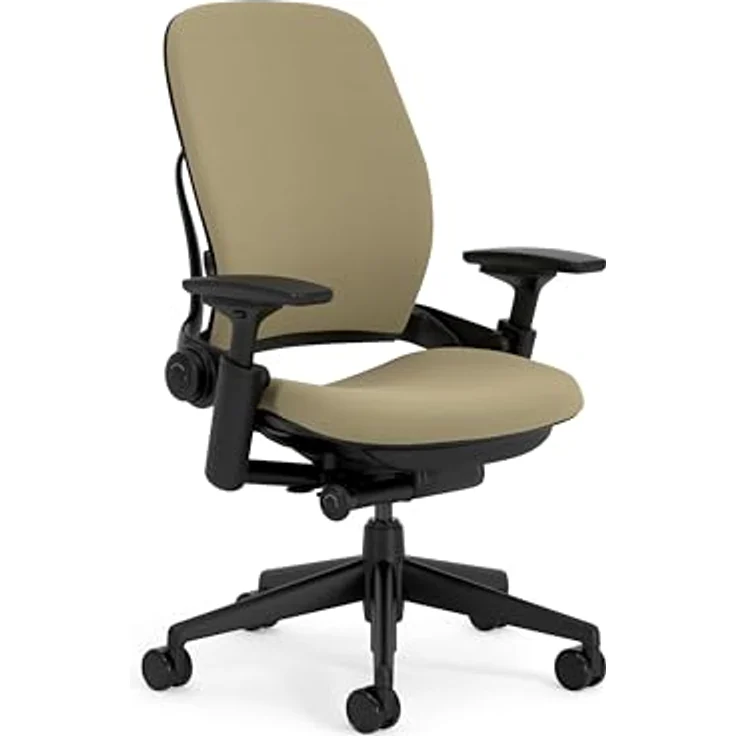 Steelcase Leap Ergonomischer Bürostuhl mit LiveBack Lumbalstütze und Flexibler, S-förmiger Rückenlehne Sand – Bild 2