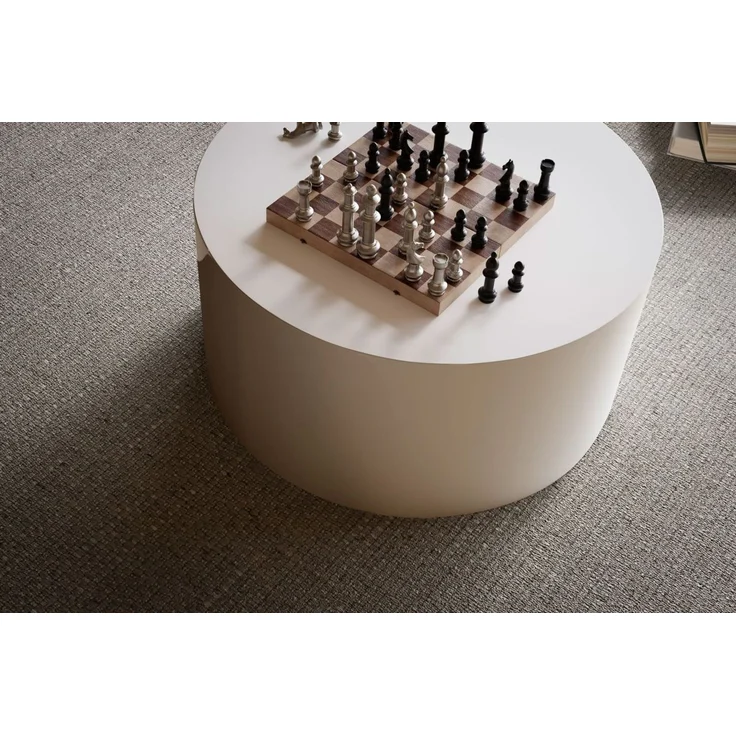 Wohnling Couchtisch MONOBLOC 60x60x30cm Weiß Hochglanz Rund Modern – Bild 5