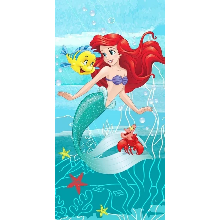Ariel Friends Strandtuch 70x140 cm – Baumwolle Badetuch für Strand & Pool – Bild 2