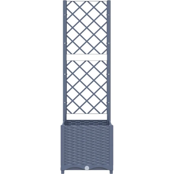 vidaXL Garten-Pflanzgefäß mit Spalier Blaugrau 40 x 40 x 136 cm PP 318249 – Bild 4