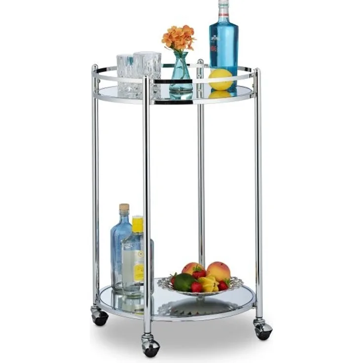 Servierwagen rund Silber 10031630