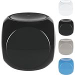 Spirella Kosmetikeimer 1 Liter Abfalleimer Schwingdeckeleimer Tischabfalleimer "Dice" Schwarz