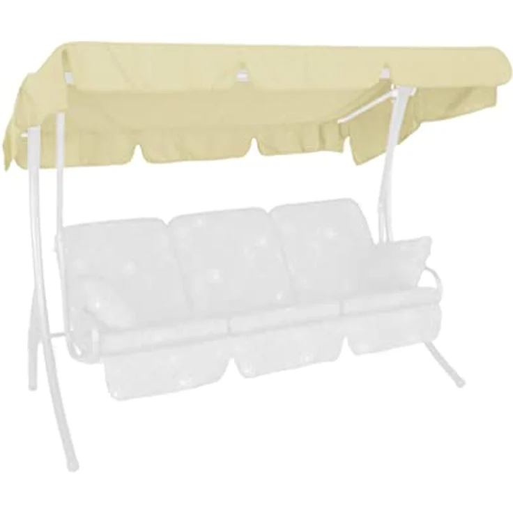 Angerer Freizeitmöbel Sonnendach für 3-Sitzer Hollywoodschaukel Swingtex, elfenbein, wasser- und schmutzabweisend, waschbar bei 30° C, 210 x 145 cm – Bild 2