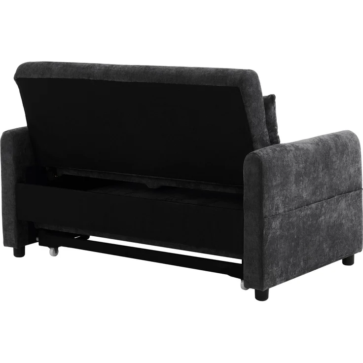 ZUBALIYA Schlafsofa 163x81 cm, mit USB - Anschluss, mit Ausziehbett, mit Chenille - Bezug, mit Samtbezug, mit Schaumstoffpolsterung, Weiß – Bild 21