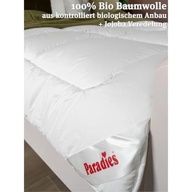 Paradies Kunstfaserbettdecke Avera Bio, Füllung: 80% Polyester, 20% Lyocell, Bezug: 100% Baumwolle kbA, atmungsaktive, wärmende Lyocell Winterdecke – Bild 7