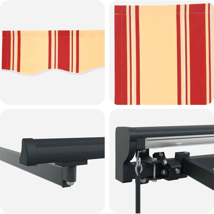 vidaXL Manueller Markisenrahmen mit LEDs 2,5 x 2 m 3420732 – Bild 9