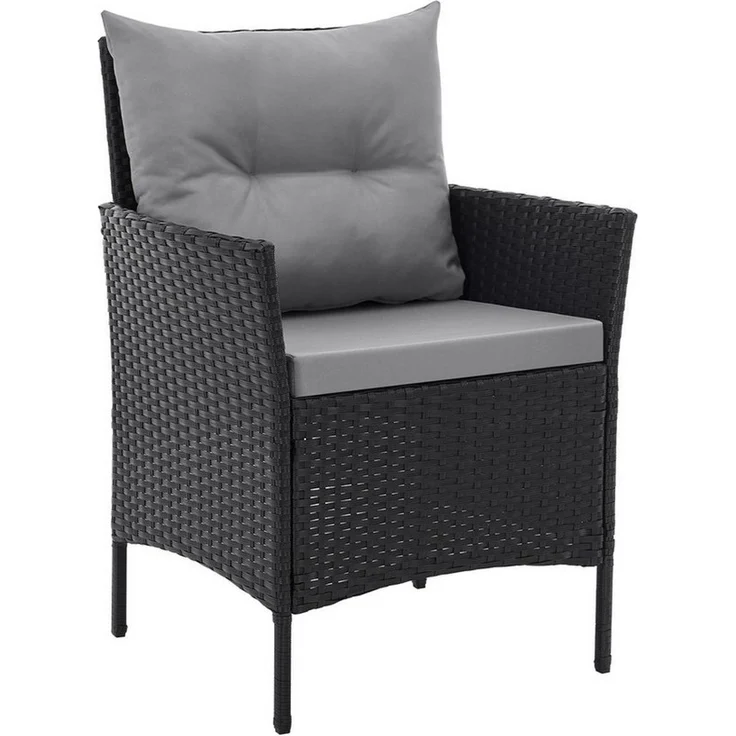 SVITA Garten-Essgruppe DALLAS, Polyrattan, 4-teilig, Outdoor Set, 2 Sessel, 2er-Sofa, Esstisch – Bild 2