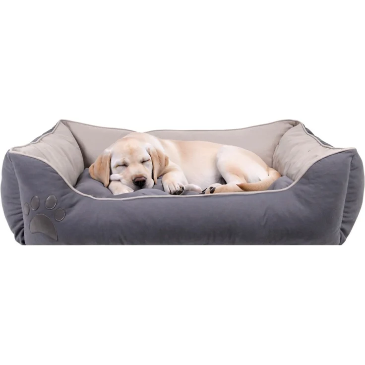 Paws & Whiskers 'Lucy Dog & Cat M - Grey' Haustierbett, Grau / Hellgrau, 55 x 75 x 20 cm – Bild 2