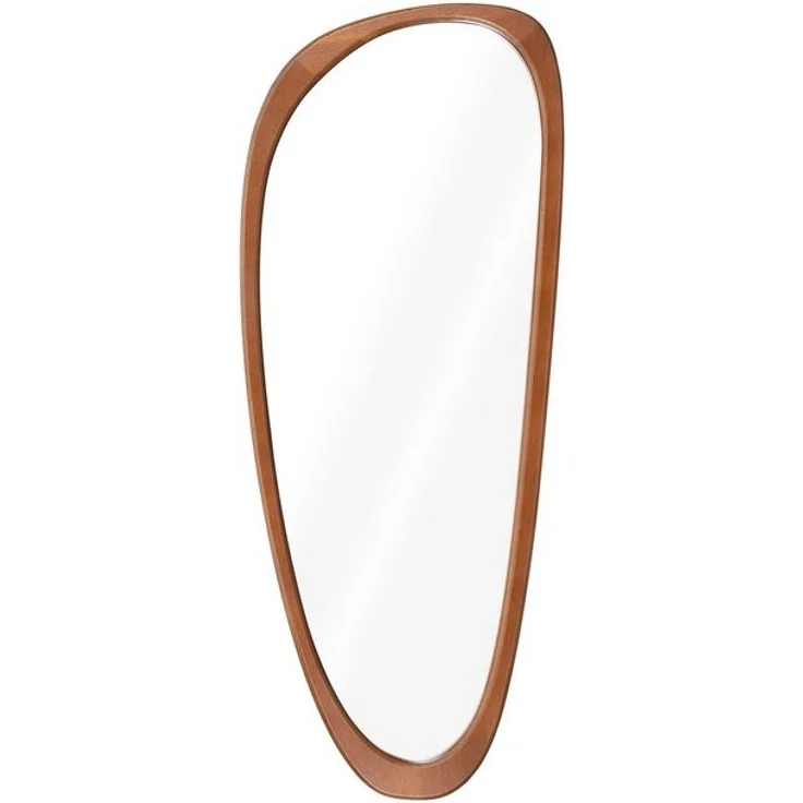 Navaris Wandspiegel Asymmetrischer Wandspiegel mit Holzrahmen - Deko Spiegel 60x24,5 cm (1-St) – Bild 4