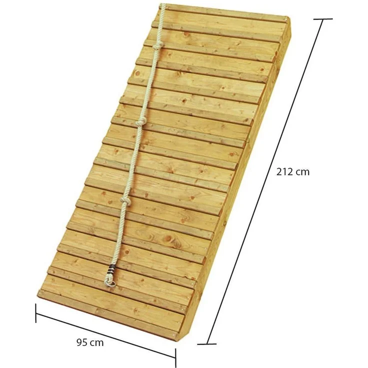 Karibu Stelzenhaus Fidel Set Aktion2 naturbelassen mit Rutsche und Holzrampe blau – Bild 8
