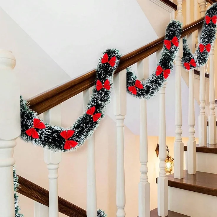 4 m Weihnachtsdekoration, Baumform, hängend, Rosa, Innen & Außen, 2m pro Teil – Bild 5