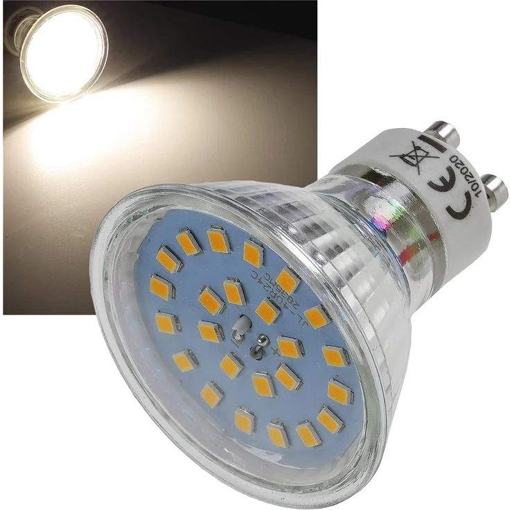 LED Strahler GU10 "H55 SMD"120°, 4000k, 460lm, 230V/4W, neutralweiß – Bild 1