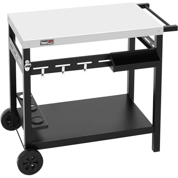 Royal Gourmet Servierwagen Grillwagen Rollwagen Outdoor Servierwagen Grilltisch, (1 St), mit Durchdachter Aufbewahrung, Robusten Rädern – Bild 1