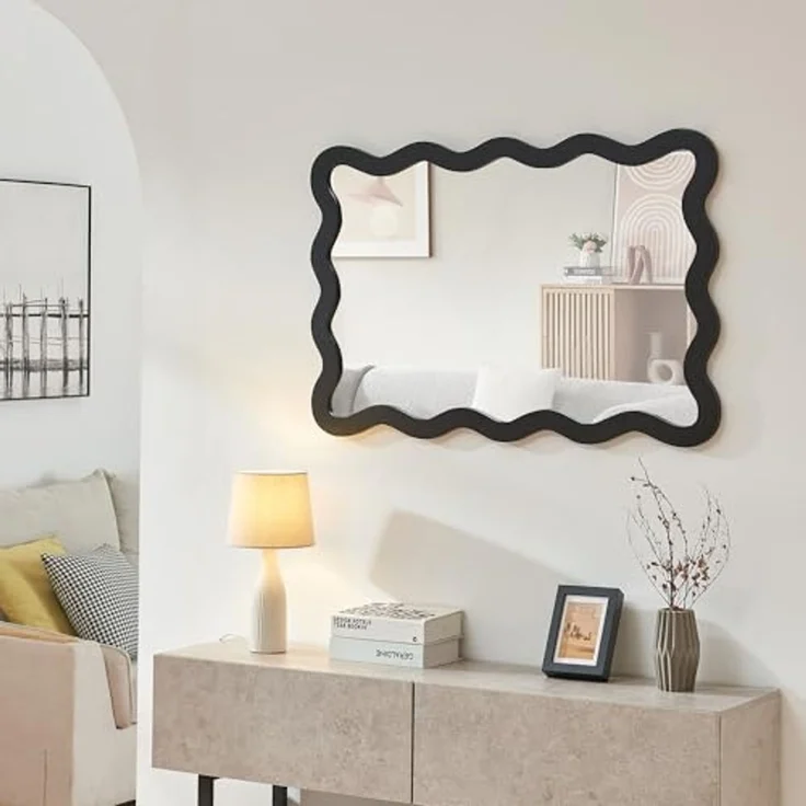 Wandspiegel Koster 90x60 cm Schwarz [en. casa] – Bild 2