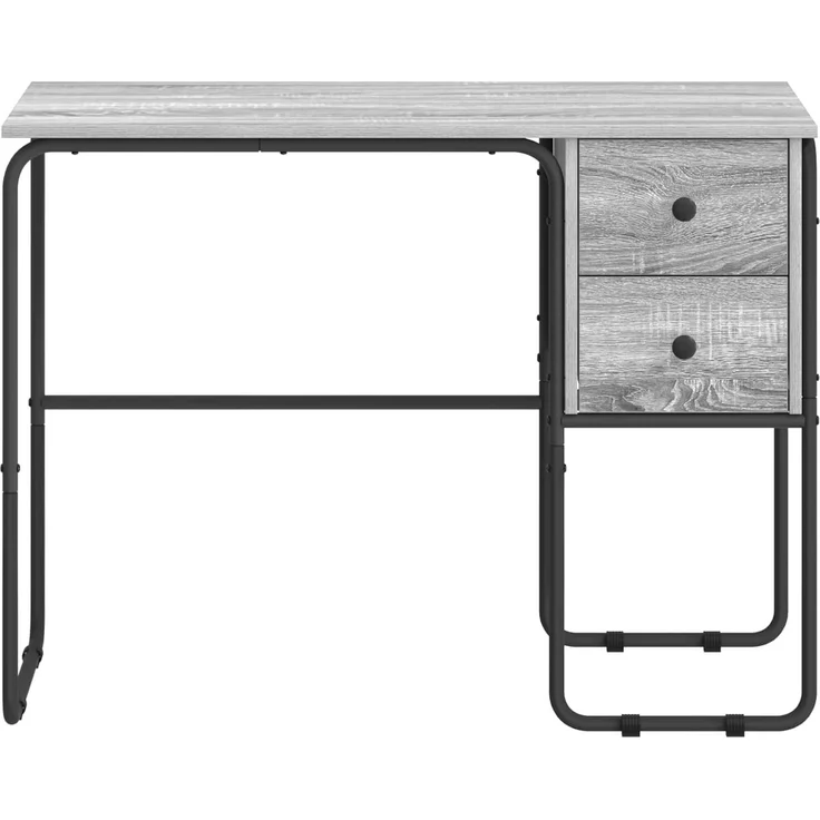 vidaXL Schreibtisch mit Stauraum Sonoma-Grau 100 x 50 x 75 cm 8008005 – Bild 4