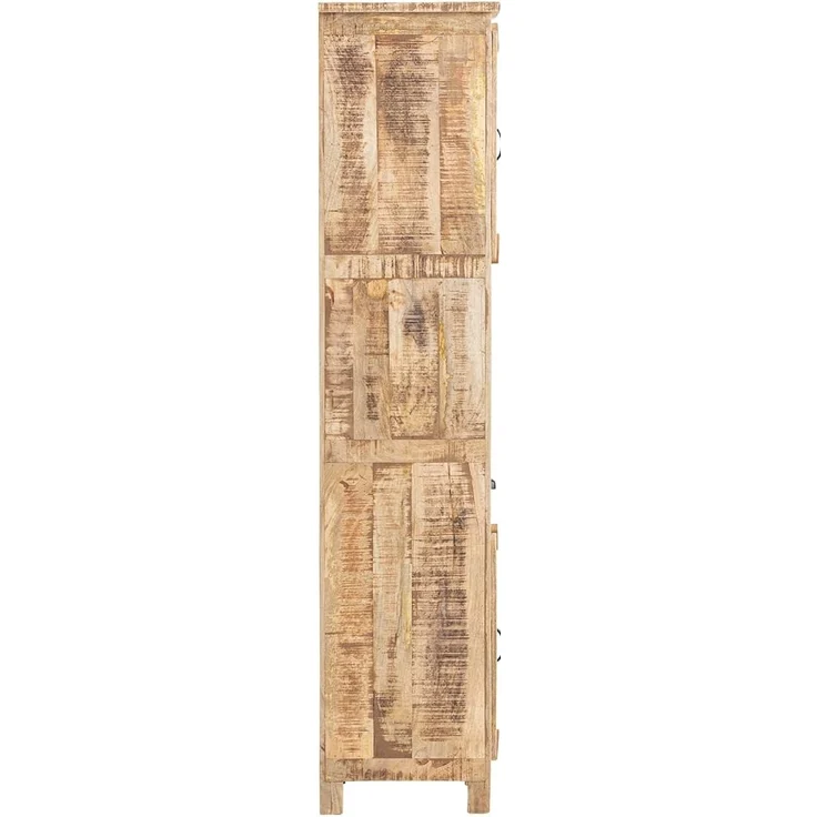 Mangoholz Hochschrank Caribou - Rustikal, 40x180x45cm, Stauraumwunder für Bad & Flur – Bild 6