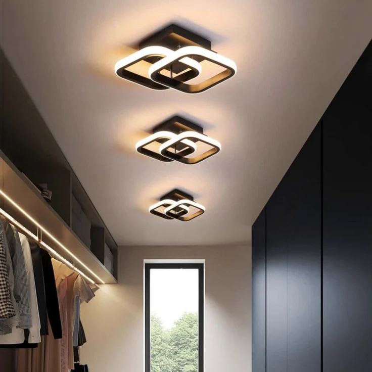 Toomoke Deckenleuchten LED Dimmbar Deckenleuchte 3-Farbige Decken-Lampe, LED fest integriert, Warmweiß, Neutralweiß, Kaltweiß, Wohnzimmer Flur Eingang – Bild 2