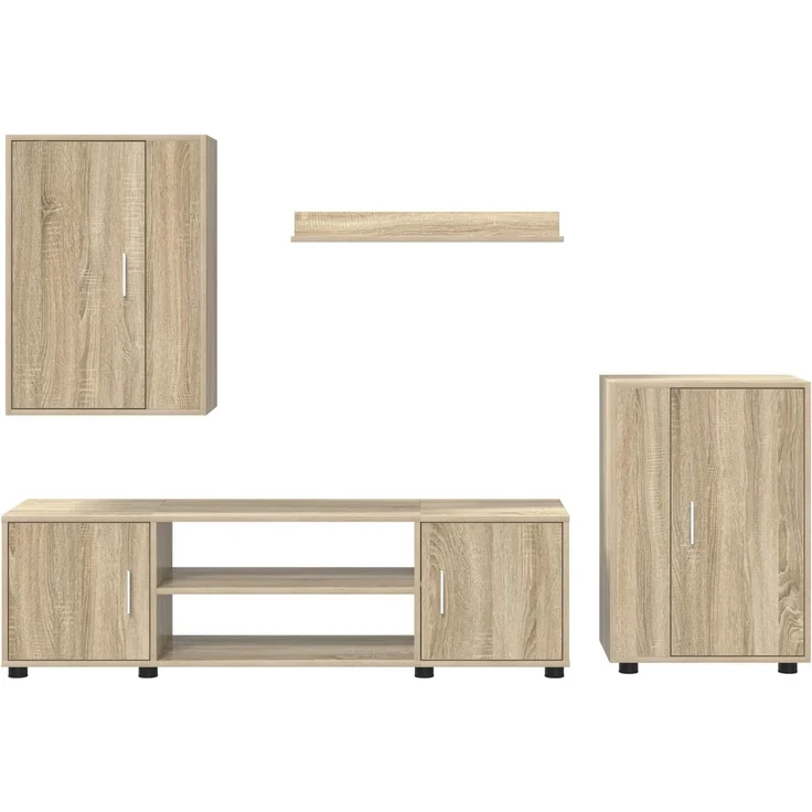 vidaXL TV-Schrankset 140 x 40 x 33 cm Sonoma-Eiche 3397898 – Bild 9