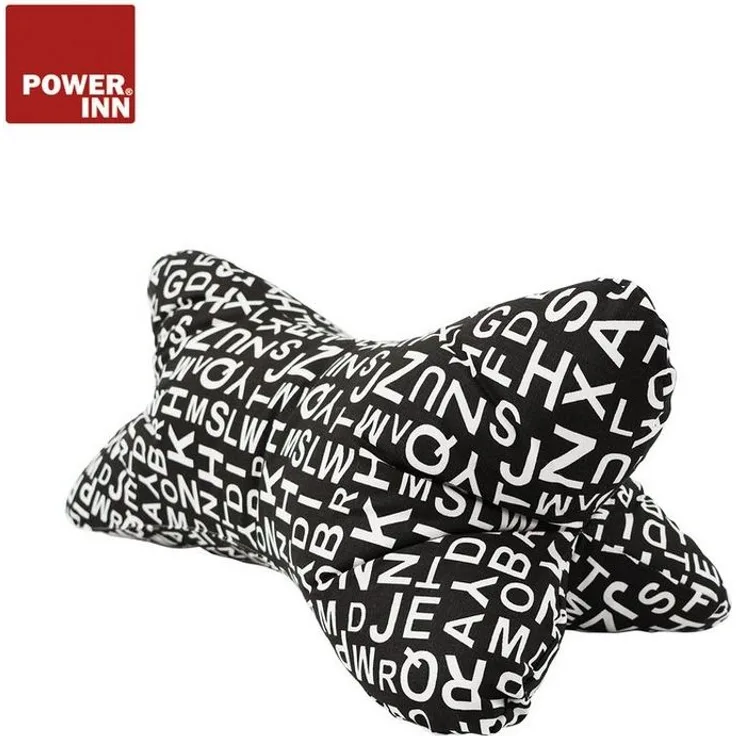 POWER INN Nackenkissen POWER INN Leseknochen Buchstaben Klassisch, Nackenkissen, Reisekissen