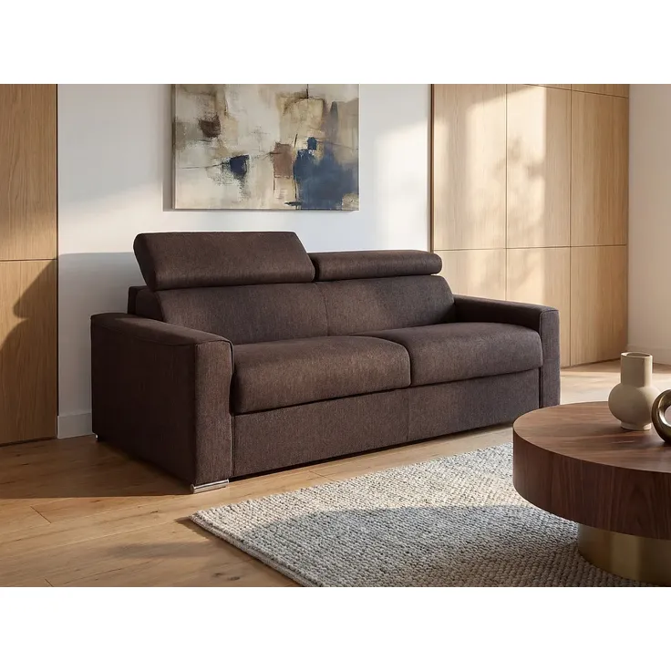 Vente-unique - VIZIR Sofa Stoff Braun - B 223 cm94 cm x H 110 cm95 cm x L 176 cm