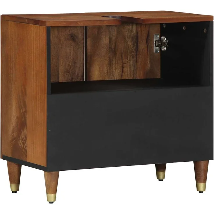 vidaXL Waschbeckenunterschrank mit Speicher Honigbraun 62 x 33 x 58 cm 4018755 – Bild 4