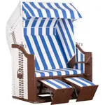 deVries Strandkorb "Profi Ostsee POEL" PVC white Des. 991, Größe 124 x 87 x 159 cm