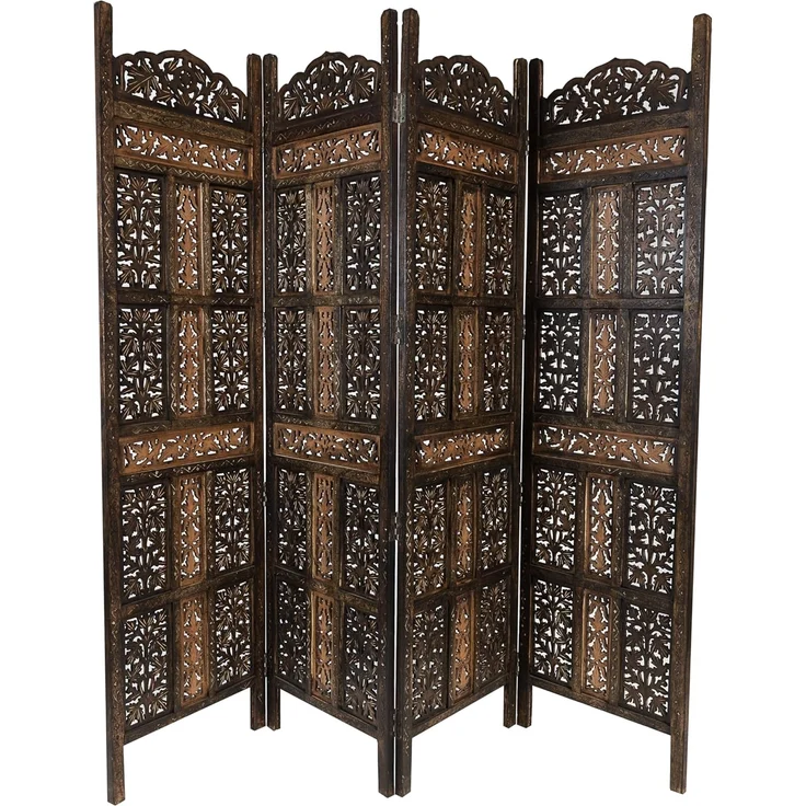 Marrakesch Orient & Mediterran Interior Paravent Orientalischer Paravent Krishna 180cm, Raumteiler, Sichtschutz, Handarbeit – Bild 2