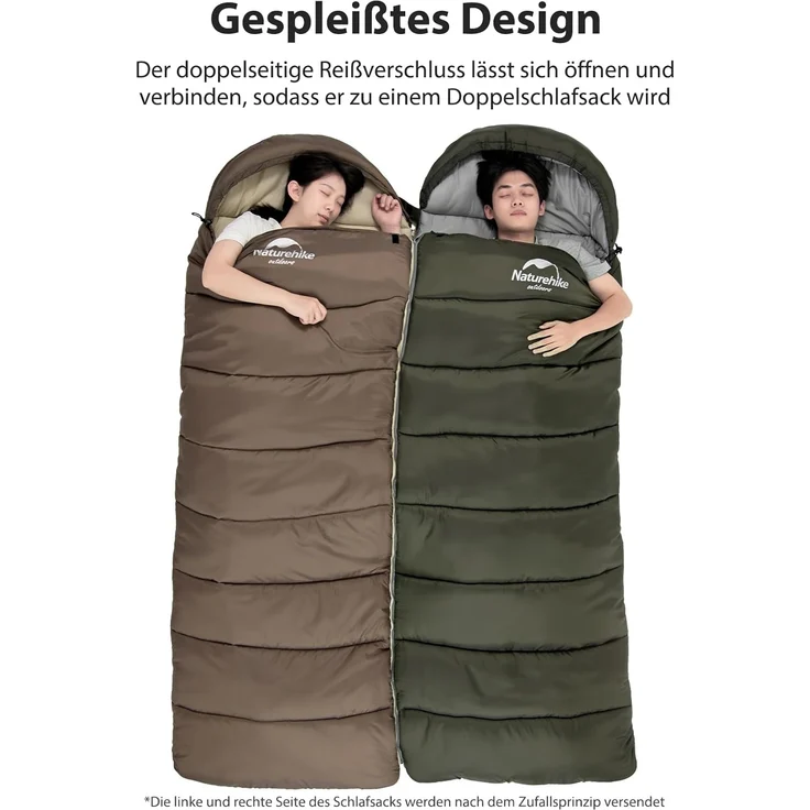 Naturehike Deckenschlafsack - Sleeping Bag, 7°C warmes und kühles Wetter -leicht, Jugendliche und Erwachsene zum Wandern, Rucksackreisen und Campen – Bild 4