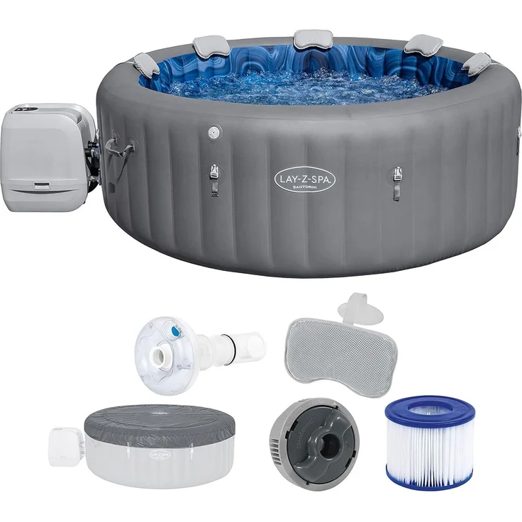 Bestway Energiespar-Whirlpool 216 x 80 cm Santorini HydroJet Pro | max. 7 Personen | App-Steuerung – Bild 1