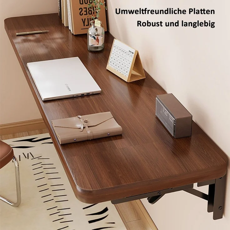 Jumpeak Klapptisch Wandklapptisch, klappbar, Wandmontage, platzsparend,vielseitig, klappbarer Wandtisch -- Optimal für kleine Räume, spart Wohnraum – Bild 2