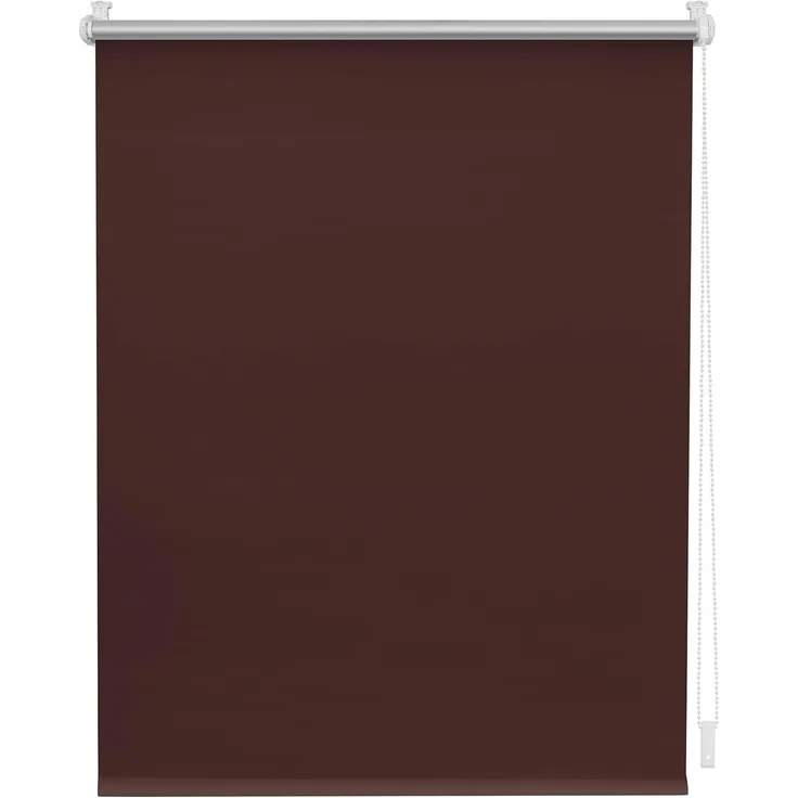 Lichtblick Thermorollo ohne Bohren, Klemmfix, Verdunklungsrollo, Hitzeschutz, Sichtschutz, Wandmontage, Deckenmontage, Rollo für Fenster und Türen Braun,90x150 cm (B x L)