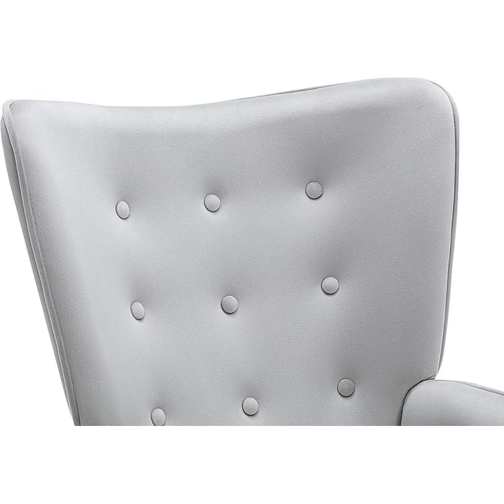 Vente-unique - VATELY - Sessel mit gerader Rückenlehne - Holz, Platte - Holz - Grau - 69 x 78 x 95.5 cm – Bild 6