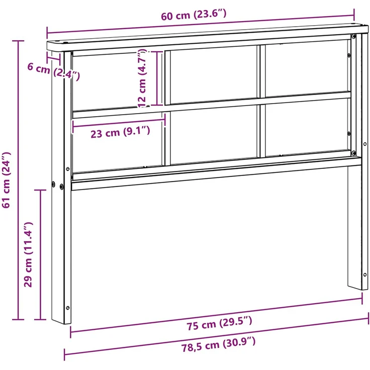 vidaXL Armlehnen Modul 2 stk. Weiß 80 x 6 x 61 cm Massivholz Akazie 901587 – Bild 9