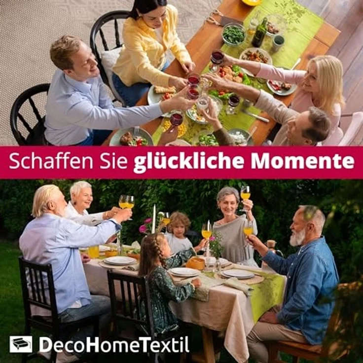 DecoHomeTextil Heimtextilmanufaktur Tischläufer Miami Tablerunner, wind- und wetterfest, UV-beständig, verrottungsfest – Bild 7