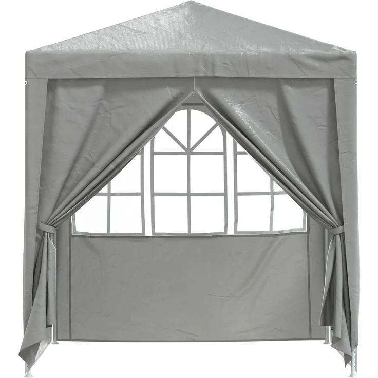 vidaXL Party-Zelt Hellgrau 200 x 200 x 240 cm PE und Stahl 42032995 – Bild 4
