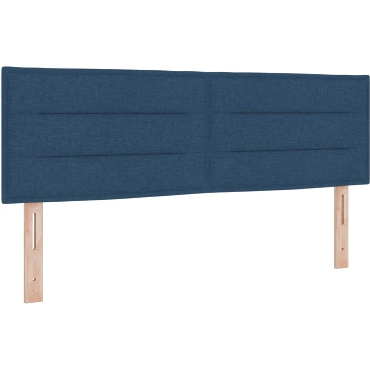 vidaXL Boxspringbett mit Matratze mit Kopfteil Blau 140 x 200 cm Stoff 3451481 – Bild 4