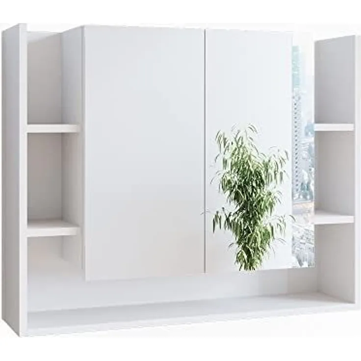 Badspiegelschrank Elira Weiß 80.2 x 64 cm Vicco