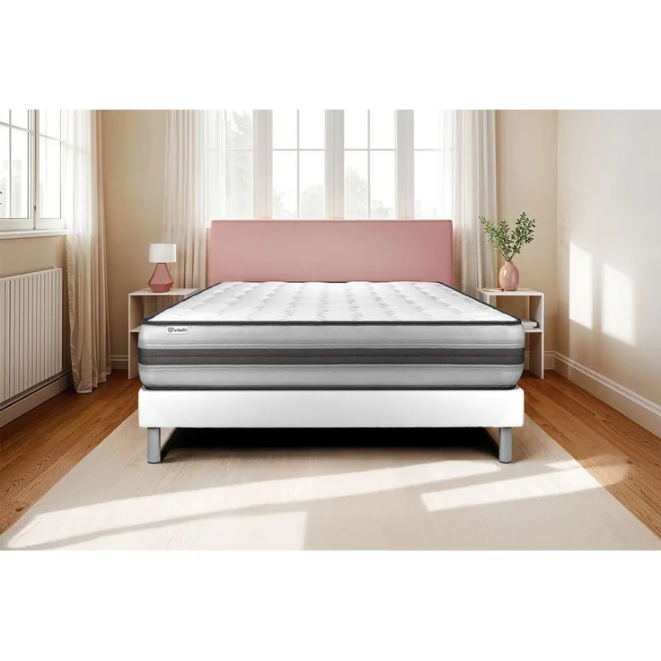 Matratzenset VITAL POWER RECOVER 140 x 220 cm Bettrahmen Kit weiß