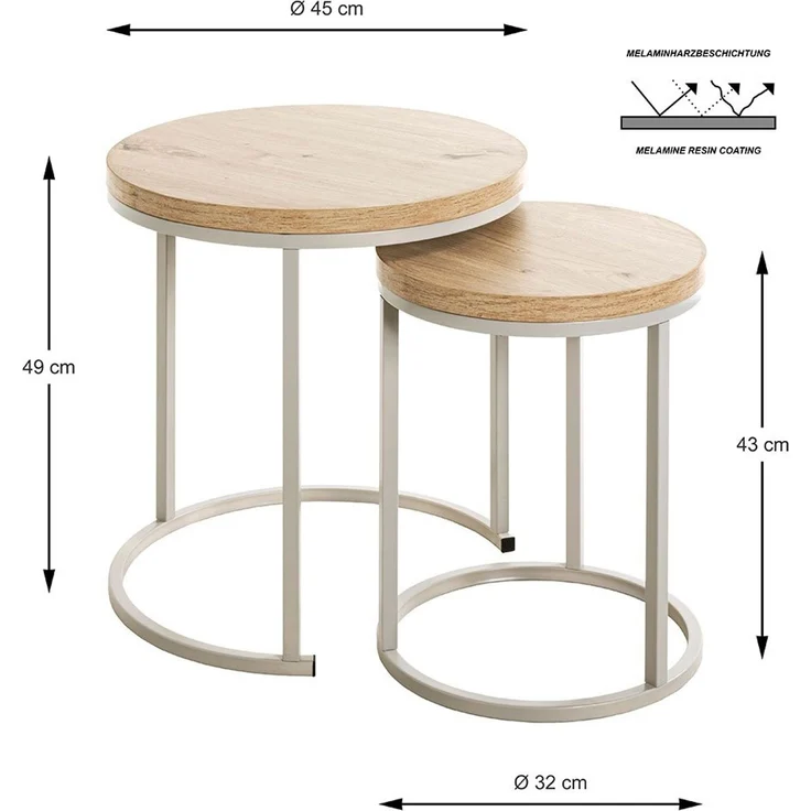 Beistelltisch 2er-Set LEVI – Bild 4