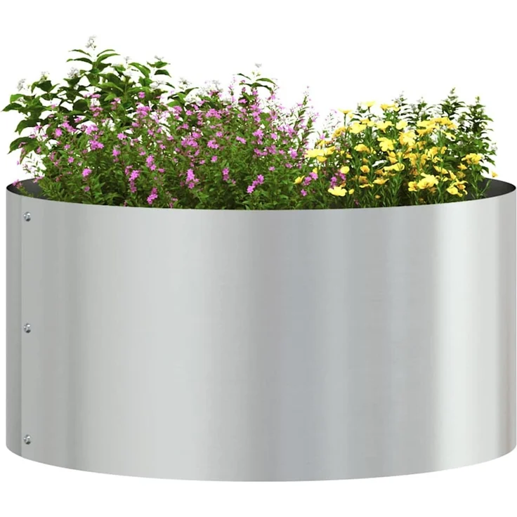 vidaXL Pflanzenring Silber 40 x 40 x 20 cm Verzinkter Stahl 873616 – Bild 3