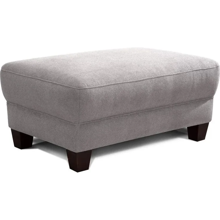 CAVADORE Hocker Gootlaand / Passend zu Landhaus Garnitur Gootlaand / Sitzhocker mit Federkern / 101 x 66 x 45 / hellgrau