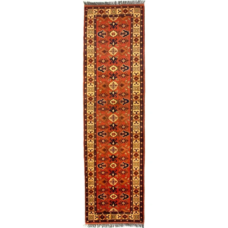 Morgenland Läufer Afghan - Hatschlu - 305 x 84 cm - orange