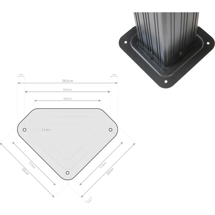 Sojag 'Messina' Grill Pavillon, Aluminium Anthrazit, 179 x 292 x 262 cm – Bild 8