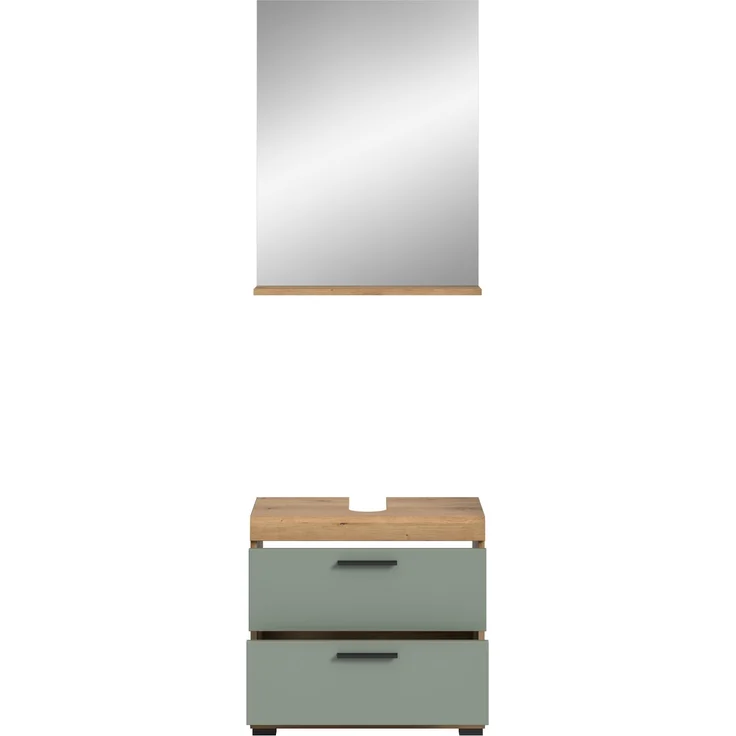 Xonox Scout Badkombination (B/H/T: 60x191x34 cm) in Salbei und Artisan Eiche Nachbildung – Bild 3